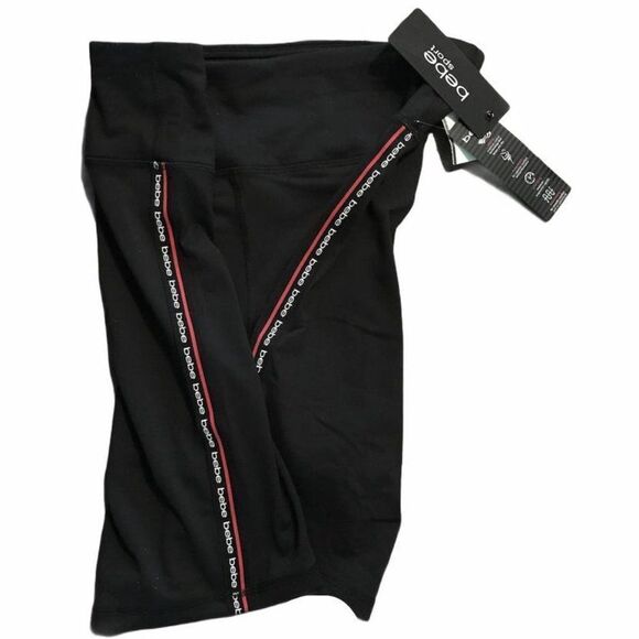 Bebe Sport Biker Leggings Shorts NWT - Picture 2 of 6